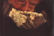 Portrait of an Old Man in Red (detail) Rembrandt